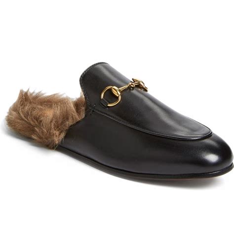 gucci loafers mules|gucci fur loafers women.